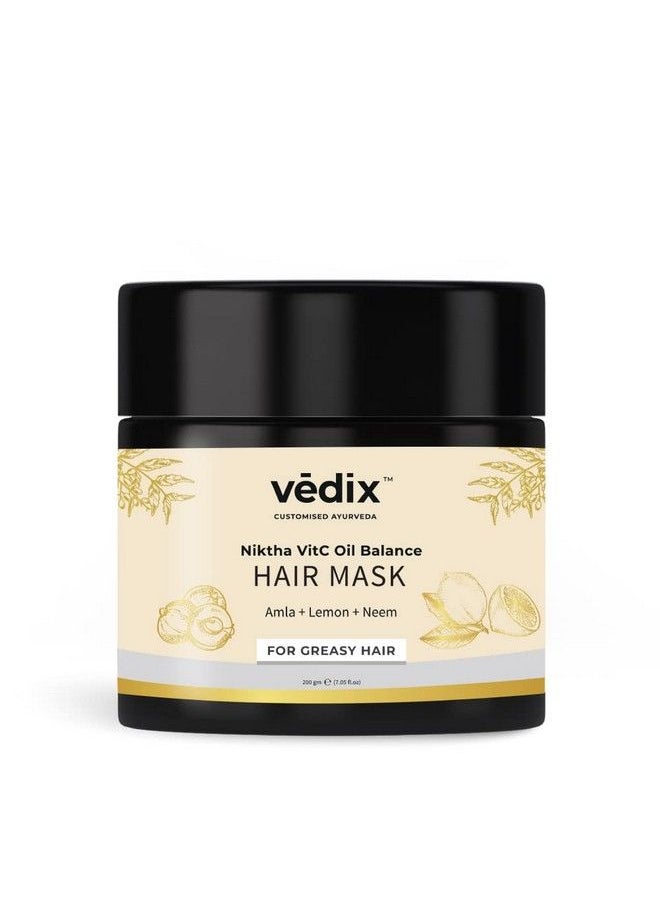 Ayurvedic Hair Mask For Hair Growth Customized Niktha Vitc Oil Balance Hair Mask For Oily Hair With Amla + Lemon + Neem 200Gm