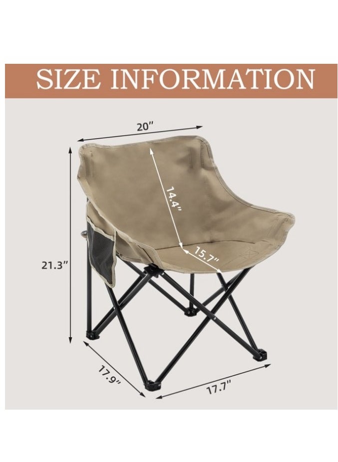 Beach Chair,Camping Chairs,Portable Lightweight Camping Chair with Side Pocket, Foldable Backpacking Chair Ultra Durable for Outdoor Hiking Beach Travel With Carrying Bag