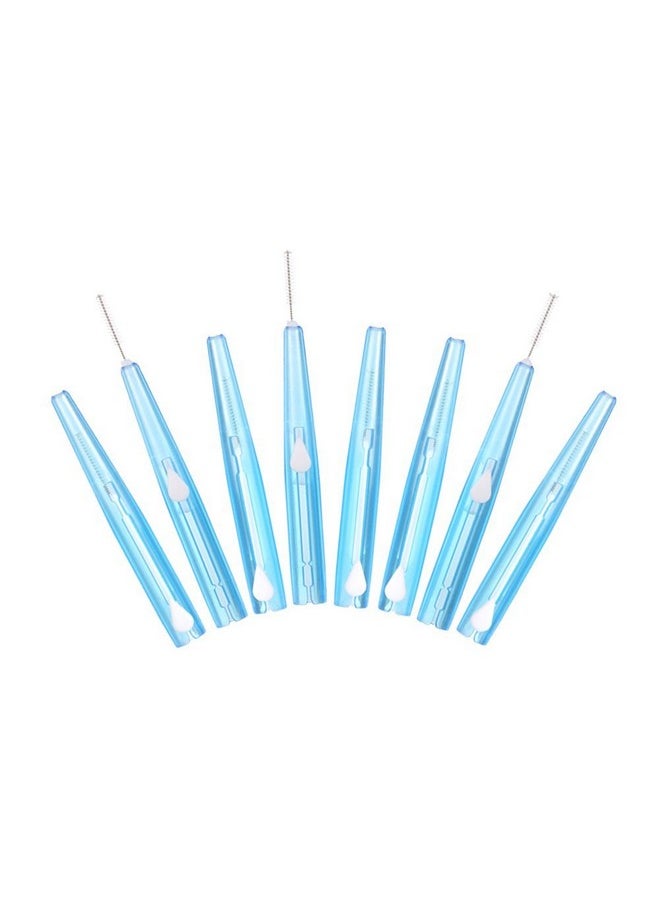 60Pcs Push-Pull Interdental Brush 0.7 Mm Dental Tooth Pick Interdental Cleaners Orthodontic Wire Toothpick Toothbrush Oral Care