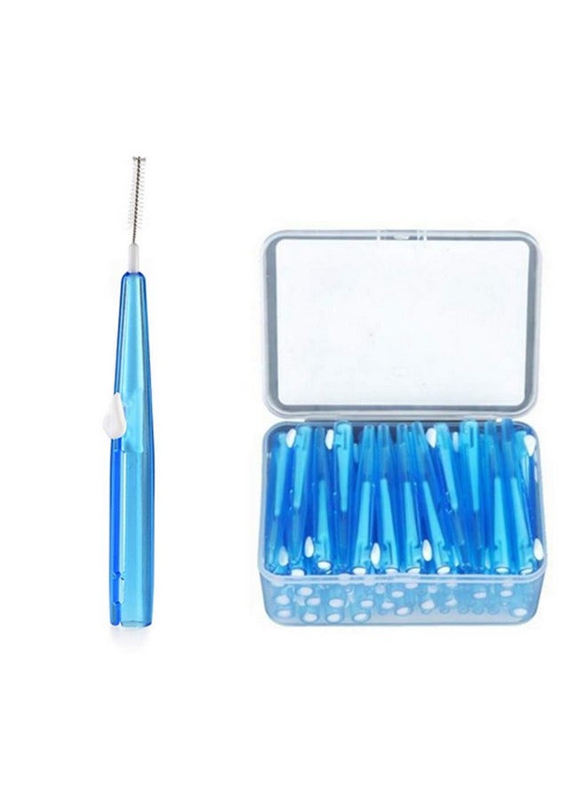 60Pcs Push-Pull Interdental Brush 0.7 Mm Dental Tooth Pick Interdental Cleaners Orthodontic Wire Toothpick Toothbrush Oral Care