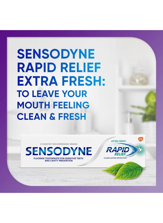 Rapid Relief Sensitive Toothpaste Cavity Prevention And Sensitive Teeth Treatment 3.4 Ounces