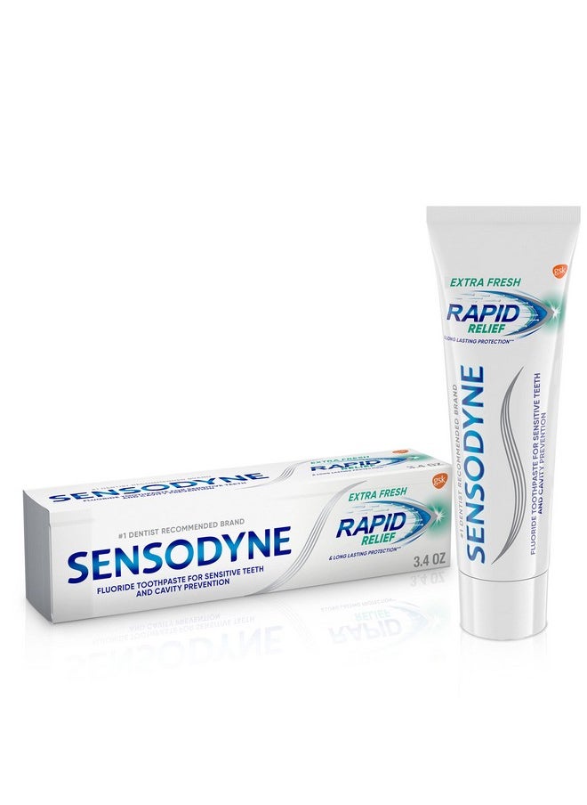 Rapid Relief Sensitive Toothpaste Cavity Prevention And Sensitive Teeth Treatment 3.4 Ounces