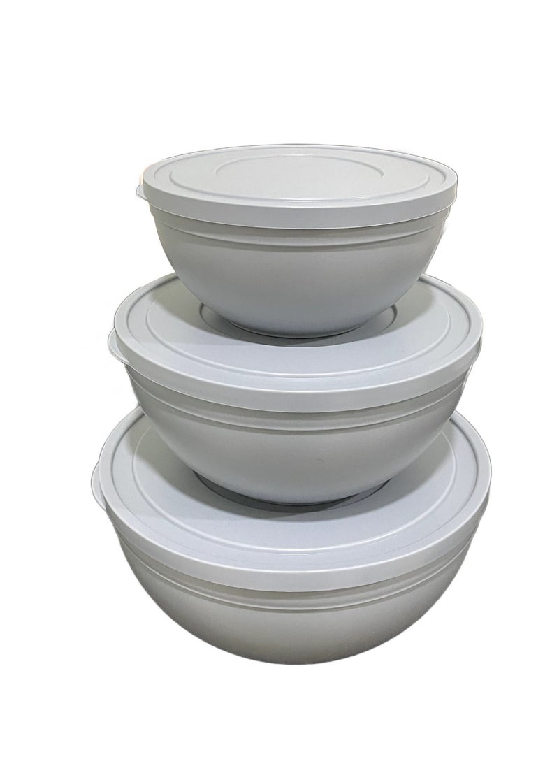 Sandy Frosted Bowl with Lid (Large, 4 Liters)