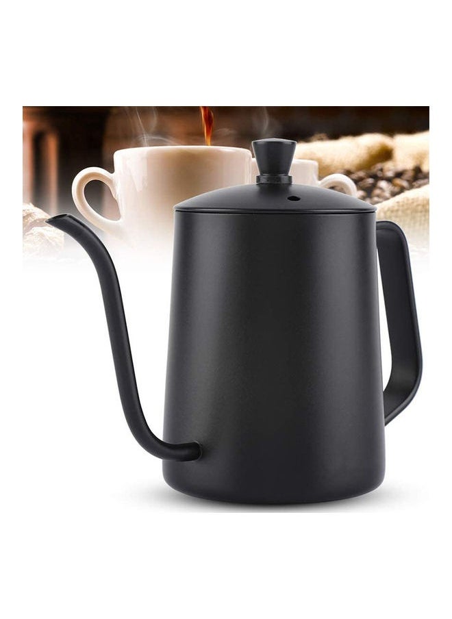 600ml Stainless Steel Coffee Pot Black 8.26 x 5.43inch