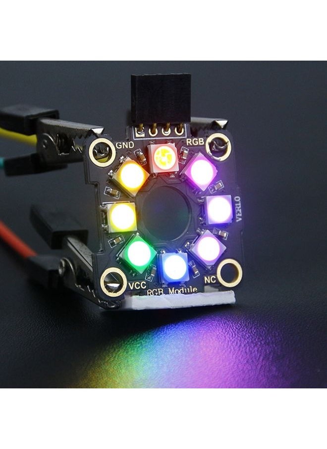 Yahboom 8-bit Full-color RGB Light Ring Module Microbit Raspberry Pi Pico Development Board