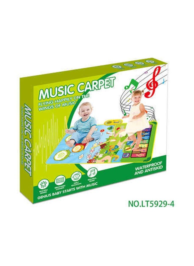 3-in-1 Toddler Musical Play Blanket Piano Keyboard, Drum Mat with Sticks, Animal Touch Play Pad Baby Toys for 12-18 Months