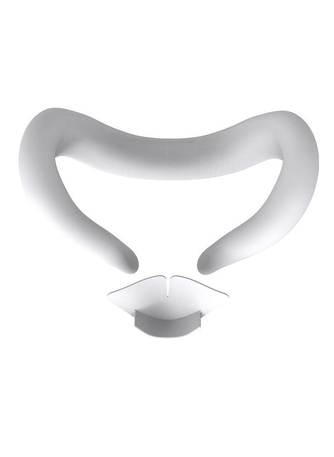 For Meta Quest 3 Silicone Face Cover Eye Mask with Nose Pad(White)