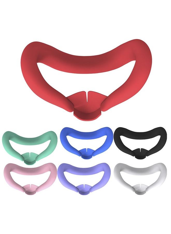 For Meta Quest 3 Silicone Face Cover Eye Mask with Nose Pad(White)