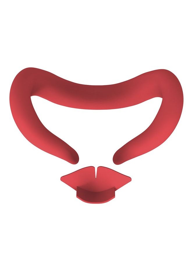 For Meta Quest 3 Silicone Face Cover Eye Mask with Nose Pad(Red)