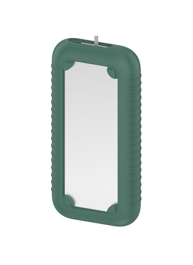 For Apple Vision Pro Accessories Power Bank Storage Silicone Protective Case(Dark Green)