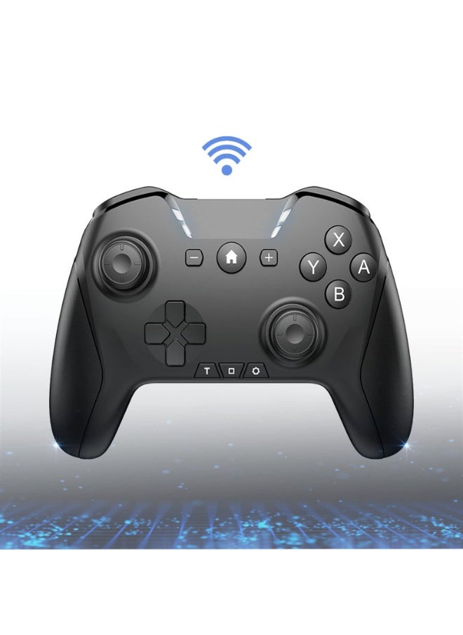 Bluetooth Controller Wireless Gamepad for Switch/Mac/PC/Phone, Remote Game Controller with Custom Programmable Button/Wake Up/Turbo/Screenshot/Gyro Axis, Type-C Rechargeable 15H Long Playtime, Black