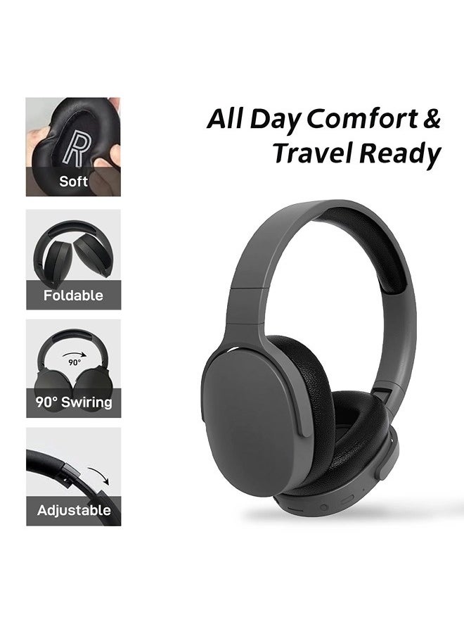 Wireless On Ear Bluetooth Headphones,Foldable Bluetooth Wireless Headset Over Ear with Noise Cancelling Microphone