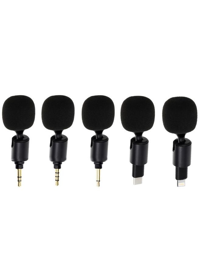 Mobile Phone Live Broadcast Microphone, Style: 3.5 Straight Head 2-section Plug (Sponge Cover)