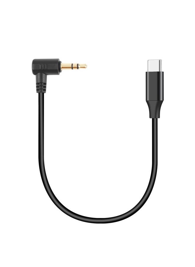 PULUZ 3.5mm TRS Male to Type-C / USB-C Male Live Microphone Audio Adapter Cable for PU3153 / PU3154 (Black)