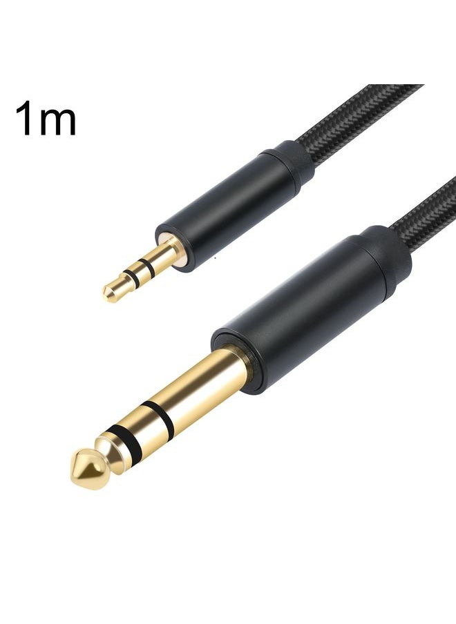 3662-3662BK 3.5mm Male to 6.35mm Male Stereo Amplifier Audio Cable, Length:1m(Black)