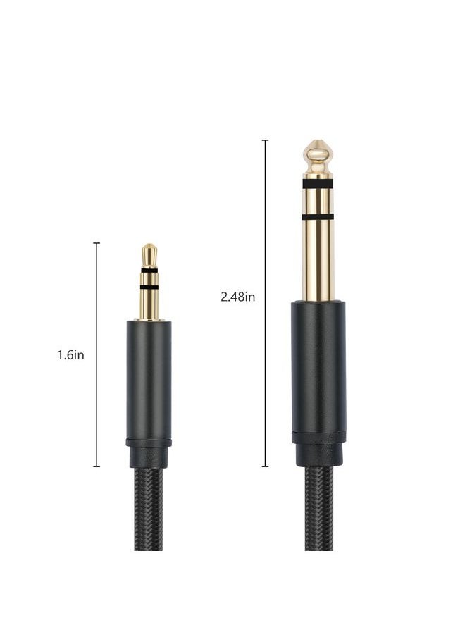 3662-3662BK 3.5mm Male to 6.35mm Male Stereo Amplifier Audio Cable, Length:1m(Black)