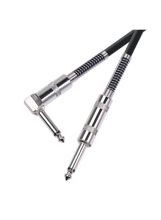 TC048SL 6.35mm Plug Straight to Elbow Electric Guitar Audio Cable, Cable Length:1.8m