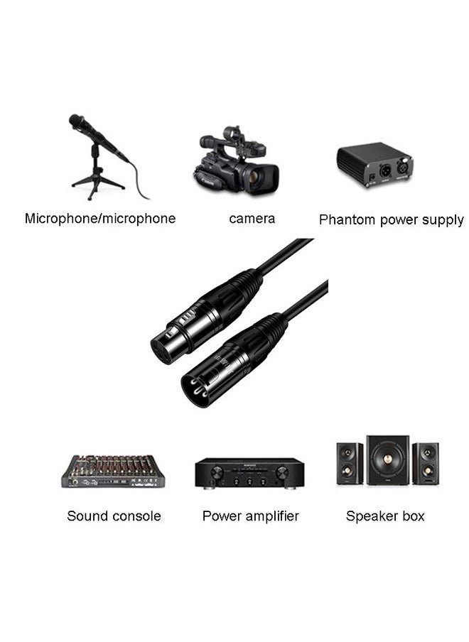 JINGHUA Microphone Cable XLR Male To Female Balanced Cable Mixing Console Amplifier Audio Cable, Length: 1.5M