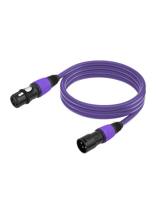 JC1015 XLR 3pin Male to Female Audio Cable, Length:1.8m(Purple)