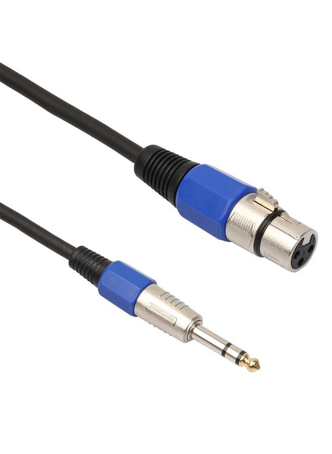 30cm XLR 3-Pin Female to 1/4 inch (6.35mm) Male Plug Stereo TRS Microphone Audio Cord Cable