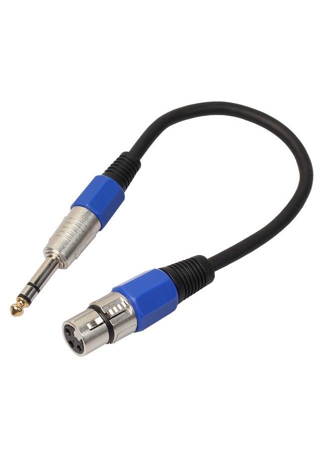 30cm XLR 3-Pin Female to 1/4 inch (6.35mm) Male Plug Stereo TRS Microphone Audio Cord Cable