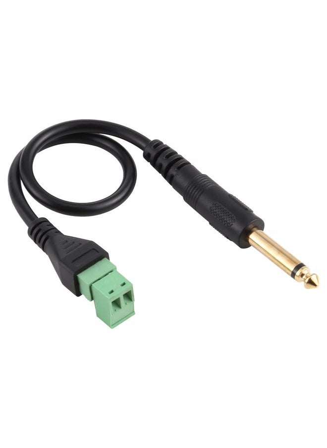 6.35mm Male to 2 Pin Pluggable Terminals Solder-free Connector Solderless Connection Adapter Cable, Length: 30cm