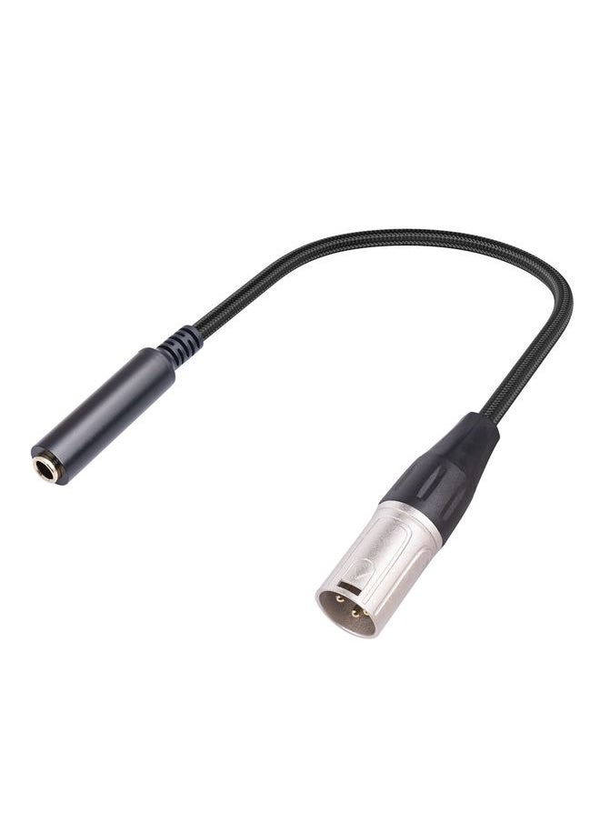 0.3m 6.35mm Female to XLR Male Microphone Audio Conversion Cable