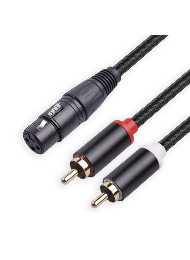 RCA20 XLR Female to Dual RCA Y-Splitter Audio Cable, Length:1m