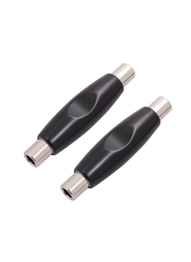 TC302 6.35mm Female to Female Guitar TRS Stereo Audio Cable Adapter(Black)