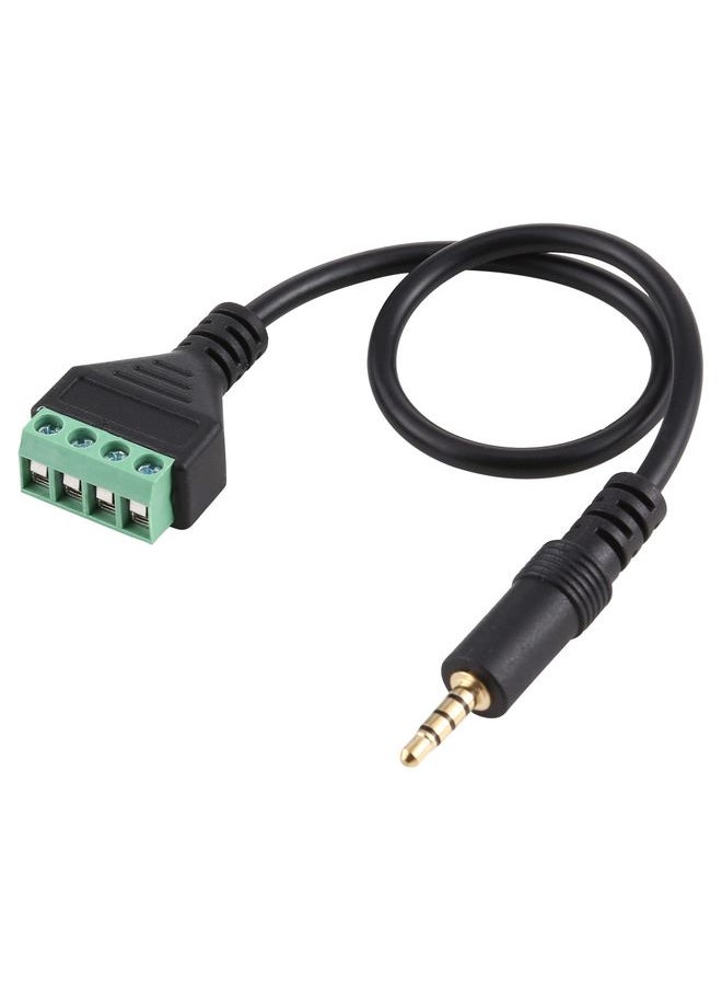 3.5mm Male to 4 Pin Pluggable Terminals Solder-free Connector Solderless Connection Adapter Cable, Length: 30cm