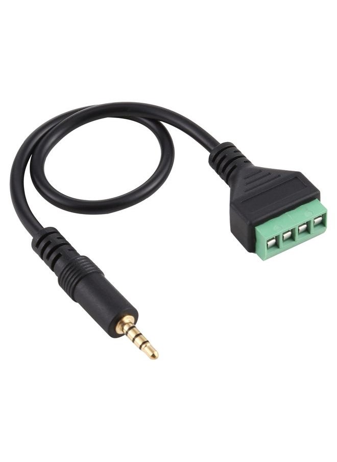 3.5mm Male to 4 Pin Pluggable Terminals Solder-free Connector Solderless Connection Adapter Cable, Length: 30cm