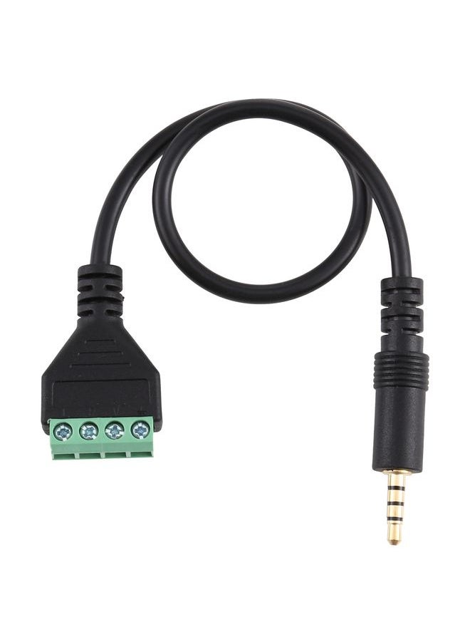 3.5mm Male to 4 Pin Pluggable Terminals Solder-free Connector Solderless Connection Adapter Cable, Length: 30cm