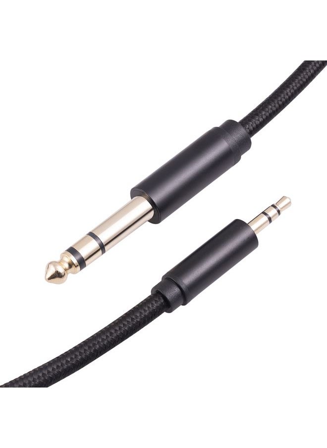 3662BK 3.5mm Male to 6.35mm Male Stereo Audio Cable, Length:1m