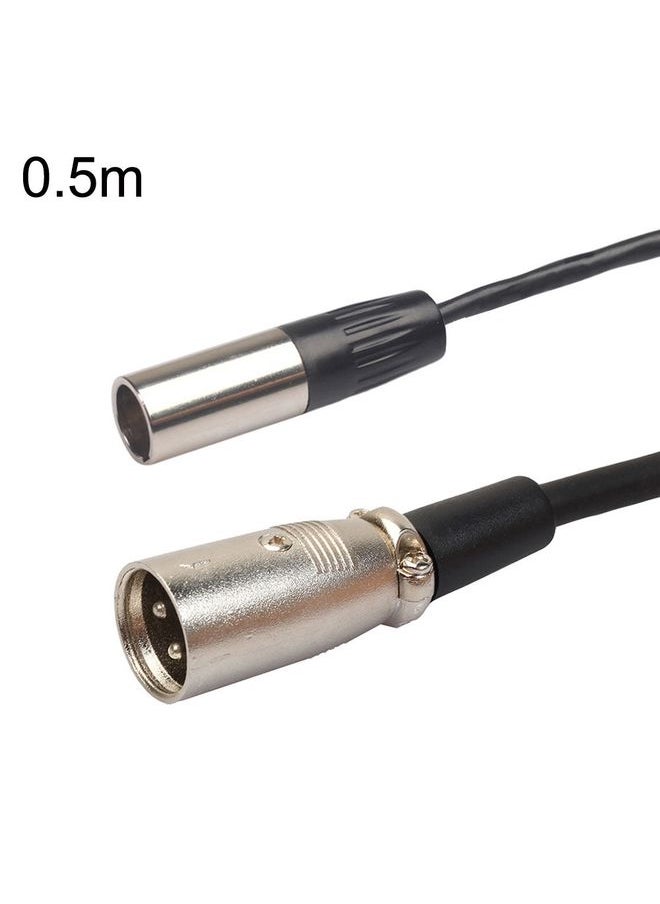 Xlrmini Caron Male To Mini Male Balancing Cable For 48V Sound Card Microphone Audio Cable, Length:0.5m