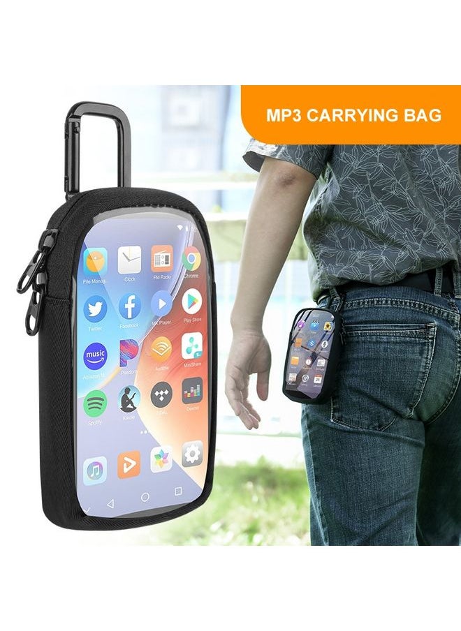 MP3 / MP4 Universal TPU Portable Storage Bag with Hanging Buckle(Black)