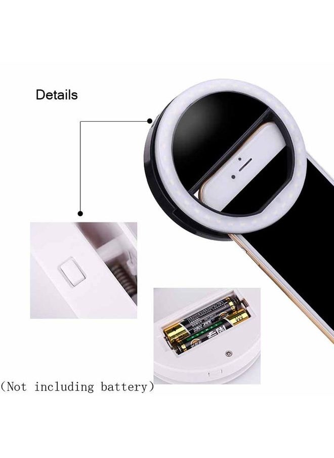 Ring-Shaped Mobile Phone Selfie Fill Light LED Flashlight For Live Photography(White)