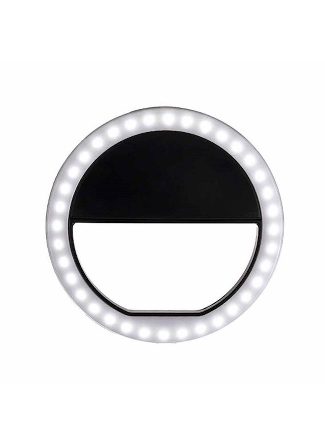 Ring-Shaped Mobile Phone Selfie Fill Light LED Flashlight For Live Photography(Black)