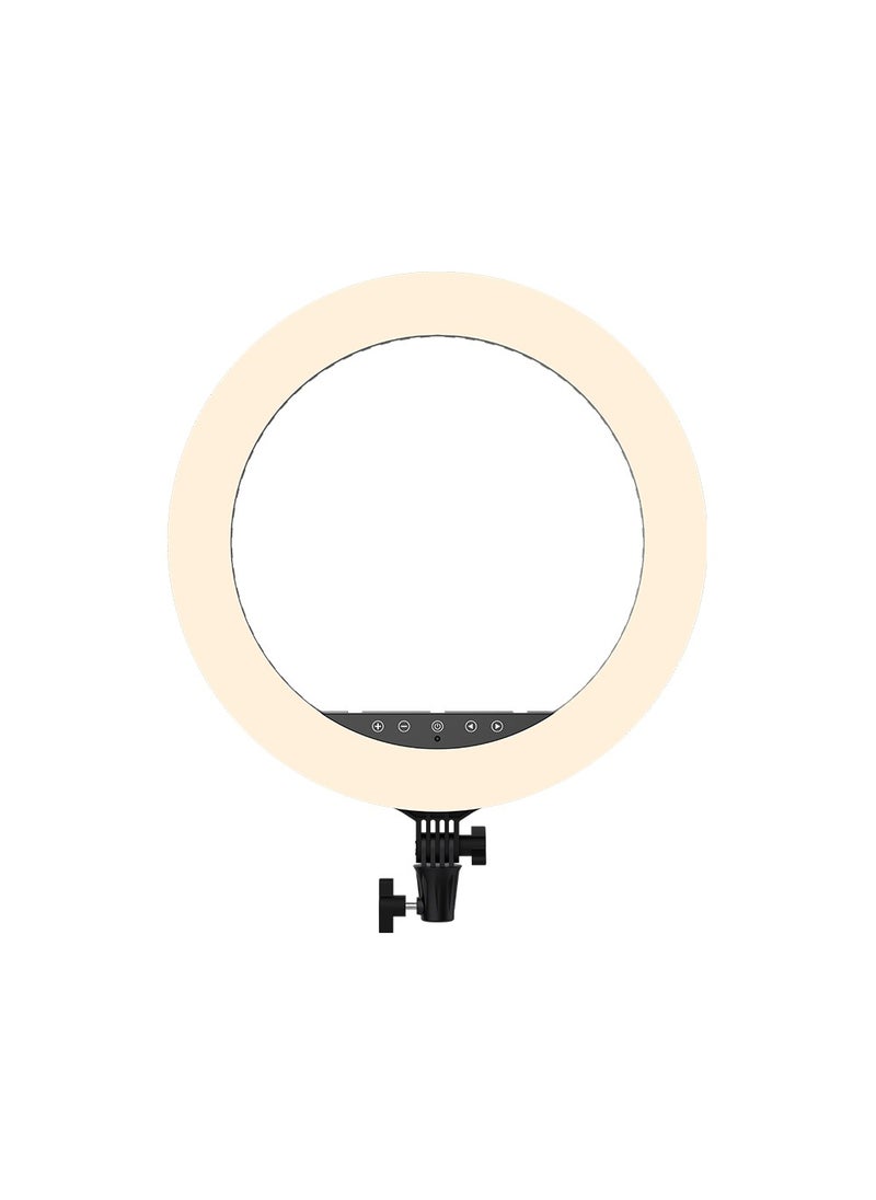 LGT02 GlowMaster 18-Inch Ring Light with Adjustable Lighting and Phone Holder, Remote Control, and Touch Control Panel