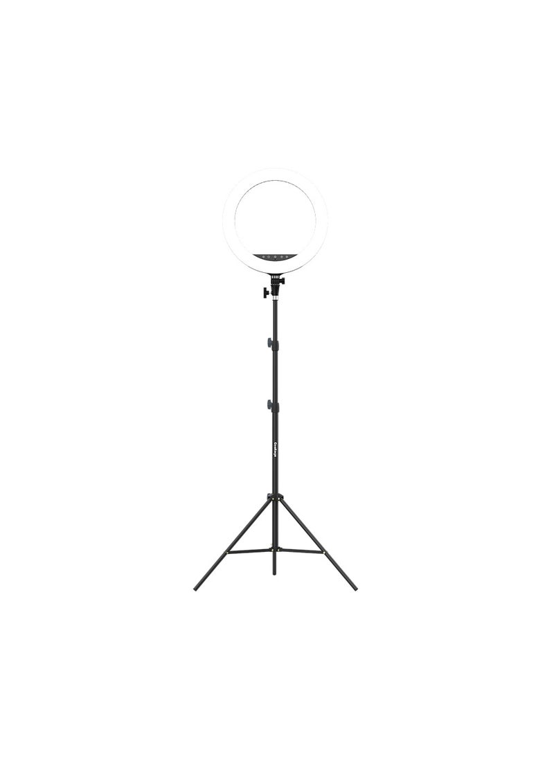 LGT02 GlowMaster 18-Inch Ring Light with Adjustable Lighting and Phone Holder, Remote Control, and Touch Control Panel