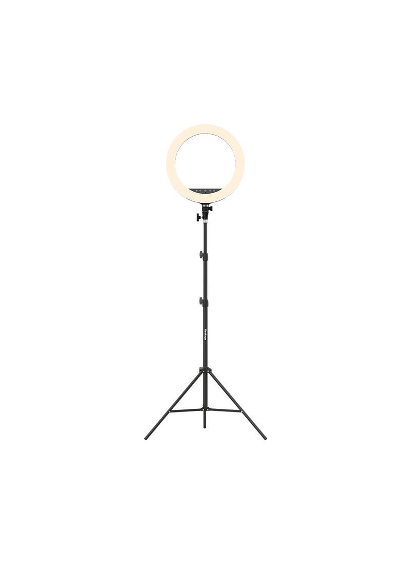 LGT02 GlowMaster 18-Inch Ring Light with Adjustable Lighting and Phone Holder, Remote Control, and Touch Control Panel