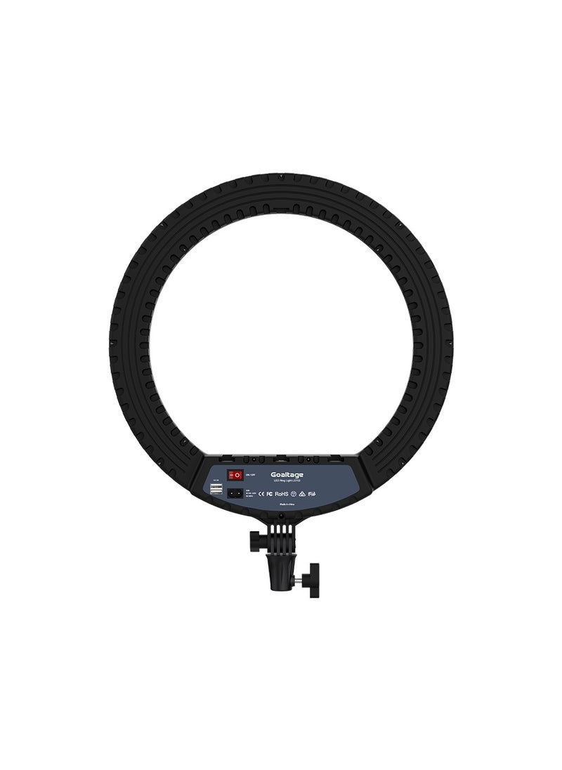 LGT02 GlowMaster 18-Inch Ring Light with Adjustable Lighting and Phone Holder, Remote Control, and Touch Control Panel