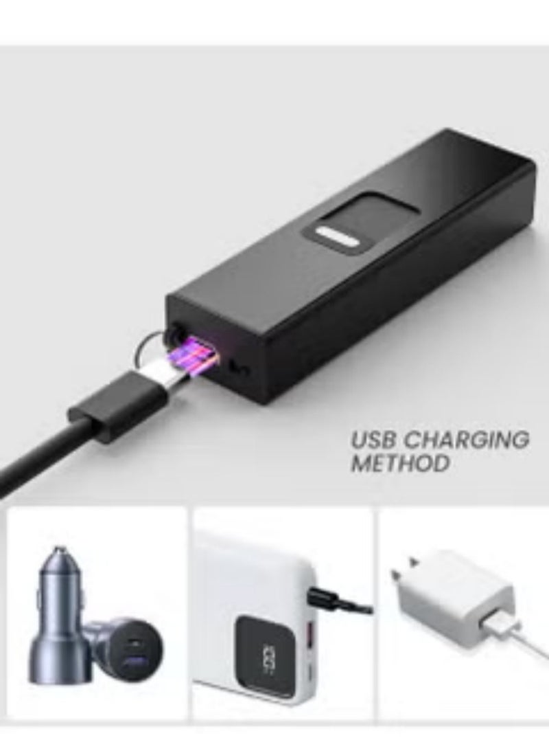 MultiFunctional USB Charging LED Flashlight (Black)