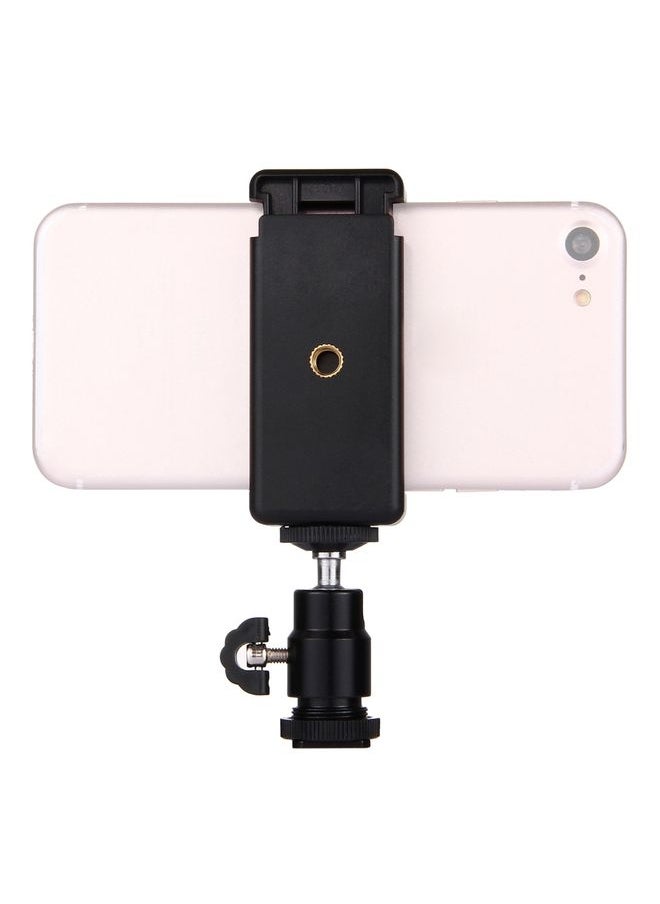 PULUZ 1/4 inch Hot Shoe Tripod Head +  Tripod Stand Clamp for iPhone, Samsung, Huawei, HTC, 5.5cm - 8cm Width Smartphones