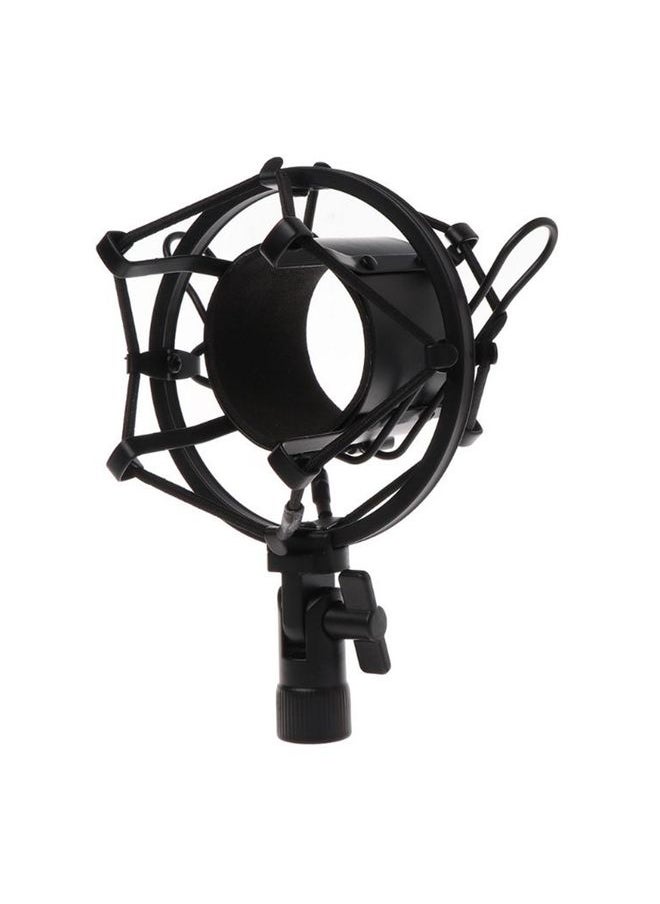 Condenser Microphone 50mm Metal Shockproof Mount Holder (Black)