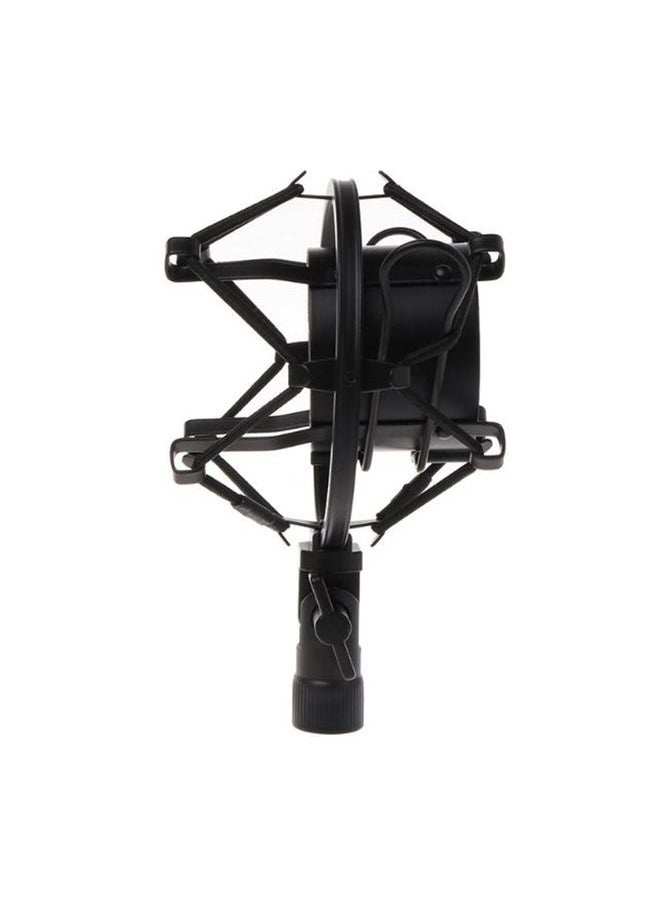 Condenser Microphone 50mm Metal Shockproof Mount Holder (Black)