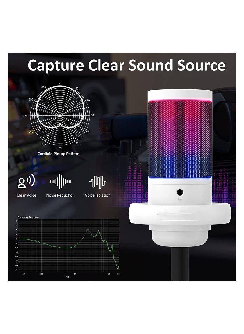 Gaming Microphone,Rgb Condenser Microphone for Esports Gaming with Usb Plug.