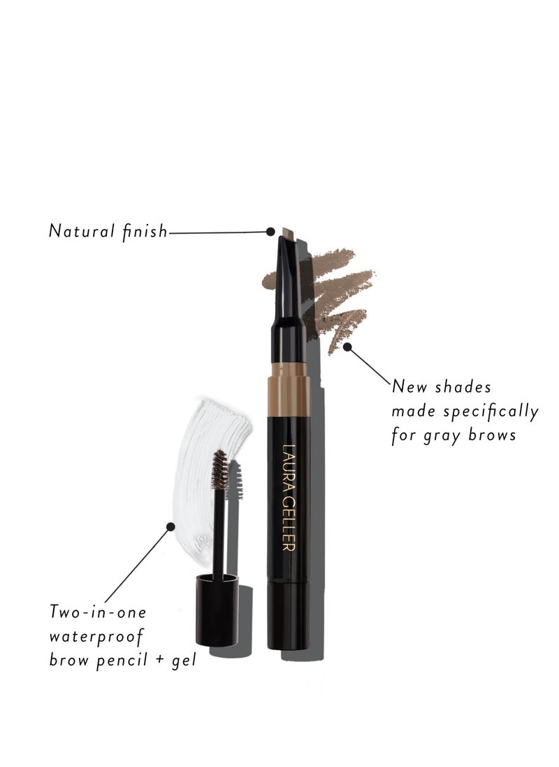 LAURA GELLER NEW YORK Sculpt-n-Stay Waterproof Brow Pencil & Gel - Taupe