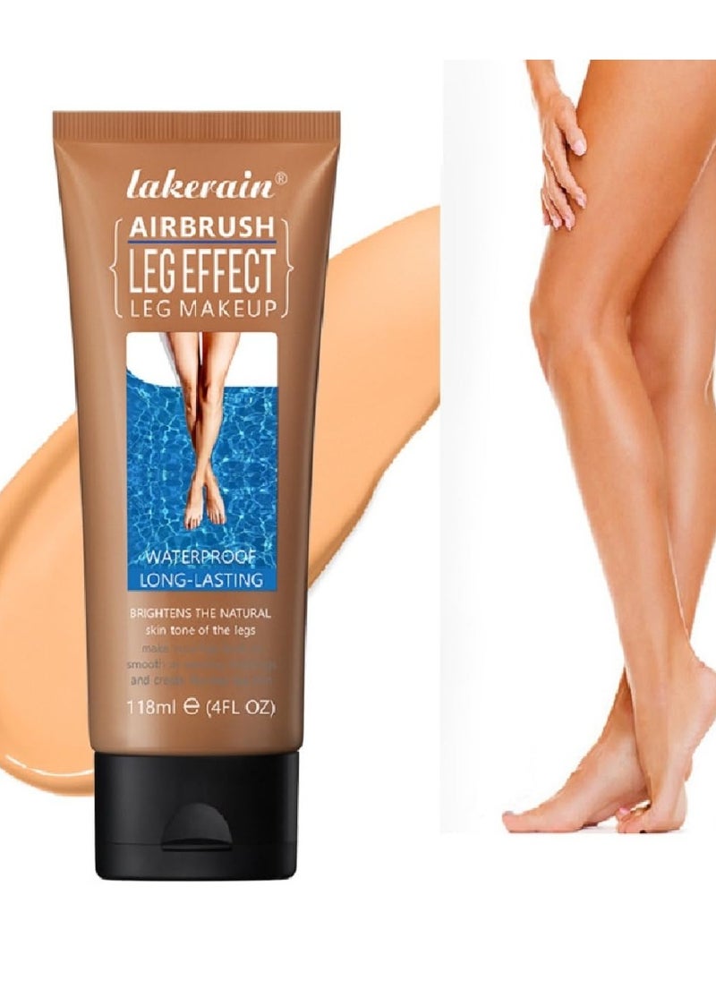 Leg Makeup Waterproof No Transfer,Leg Makeup Lotion,Leg and Body Scar Cover up Makeup,Long Last Body Foundation 3# Bronze, 4 fl oz