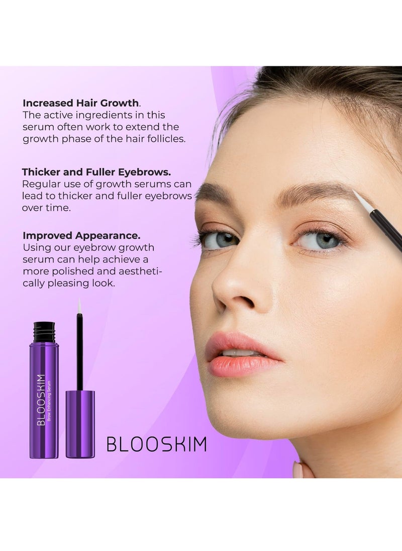 Eyebrow Growth Serum: Brow Growth Serum - Eyebrow Growth Enhancer - Eyebrow Serum to Grow Brows - Boost Longer Fuller Thicker Eyebrows - Lash and Brow Serum for Women - Safe Brow Growth Products - 5 ml