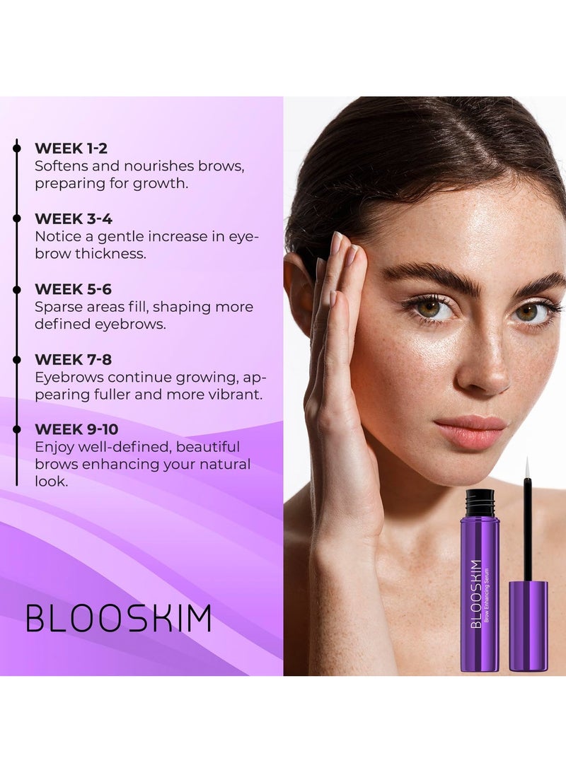 Eyebrow Growth Serum: Brow Growth Serum - Eyebrow Growth Enhancer - Eyebrow Serum to Grow Brows - Boost Longer Fuller Thicker Eyebrows - Lash and Brow Serum for Women - Safe Brow Growth Products - 5 ml